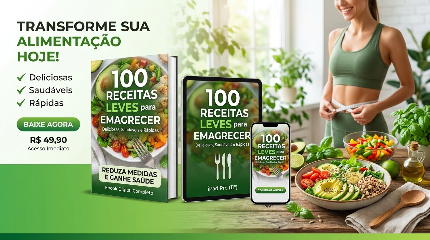 100 Receitas Leves para Emagrecer - Banner Oficial